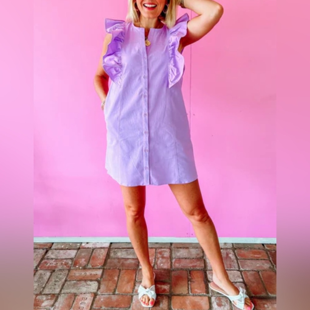 Lavender mini dress ruffle